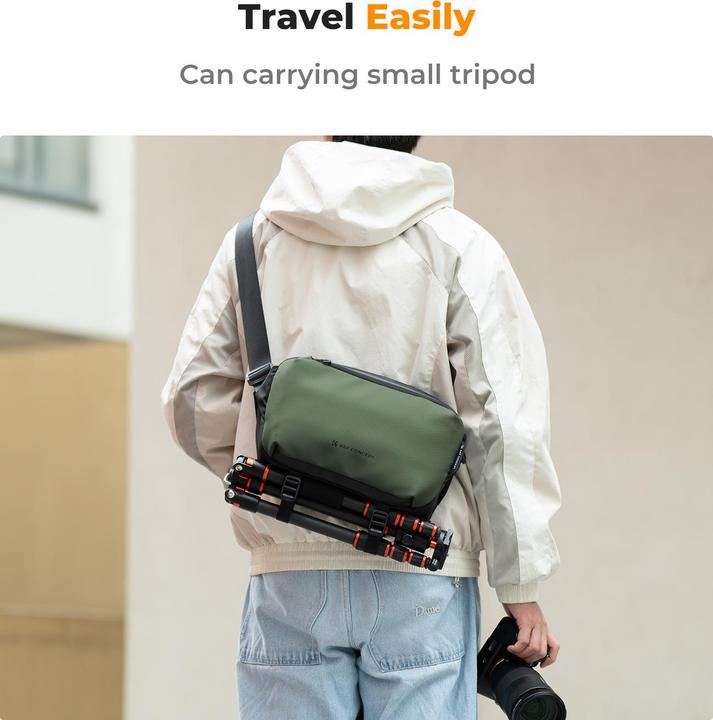 Image du produit K&F Concept Sac à bandoulière 10L (Sacoche de hanche pour appareil photo, 10 l)