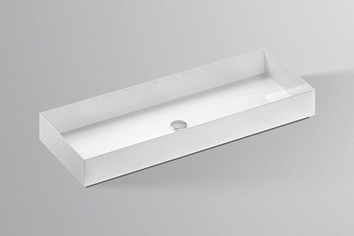 Alape top basin AB.ME1000, rectangular W: 1000mm H: 115mm D: 375mm, 3214000000, white (375 mm, 1000 mm)