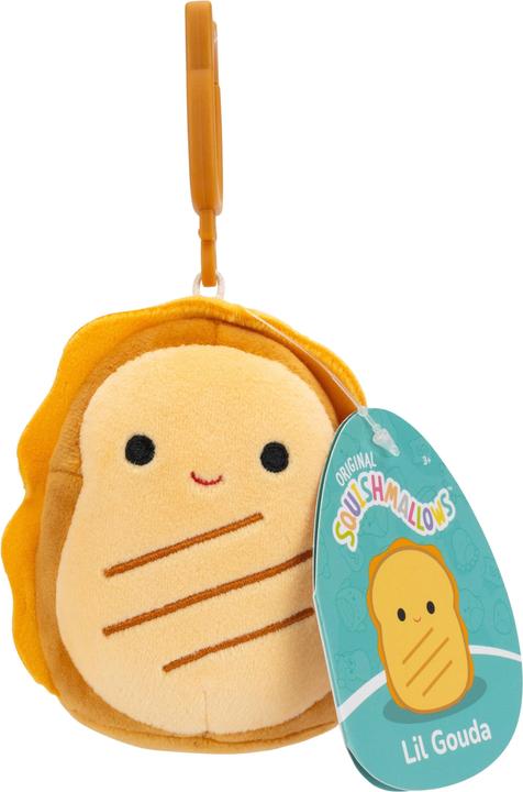 Actual product image Squishmallows - 9 cm P22 Clip On - Lil Gouda Grilled Cheese
