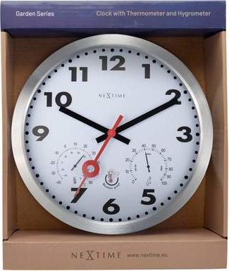 Image du produit Nextime Horloge murale Clematis Ø 35 cm, Silver (35 cm)