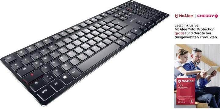 Image du produit CHERRY KW X ULP + McAfee 1Y 3 Users (DE, Filaire, Sans fil)