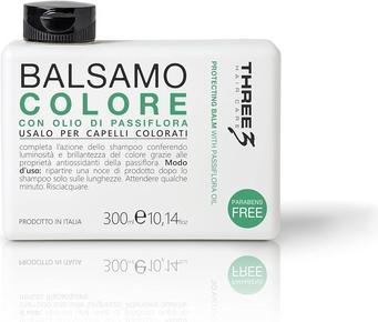 Immagine prodotto faipa THREE3 Balsamo per capelli colorati con fiore della passione e senza parabeni 300ml (300 ml)