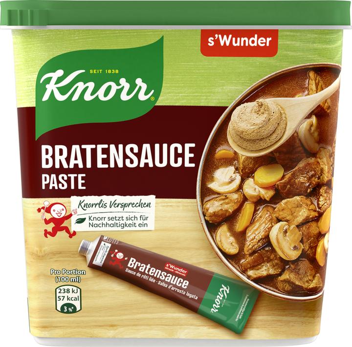 Knorr Sauce de rôti liée miracle pâte boîte, pour les plats de viande, condiment idéal pour le boeuf (800 g)