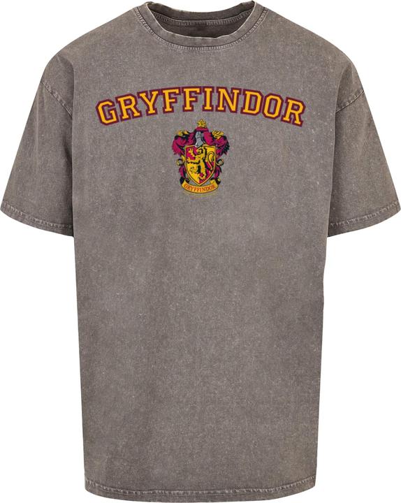 Image du produit Absolute Cult Harry Potter - Tee surdimensionné Hogwarts Gryffindor Crest Acid Washed - 115229 (3XL)