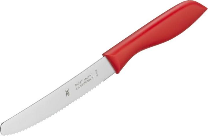 Produktbild WMF Brötchenmesser Frühstücksmesser Set 6tlg 23cm Wellenschliff ClassicLine rot (11 cm)