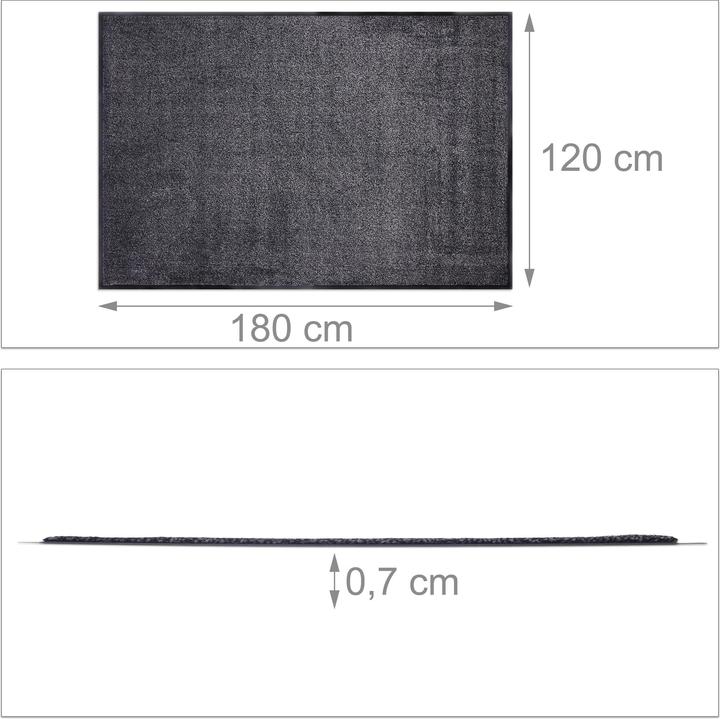 Image du produit Relaxdays Paillasson chiné tapis entrée (180 x 120 x 0.7 cm)
