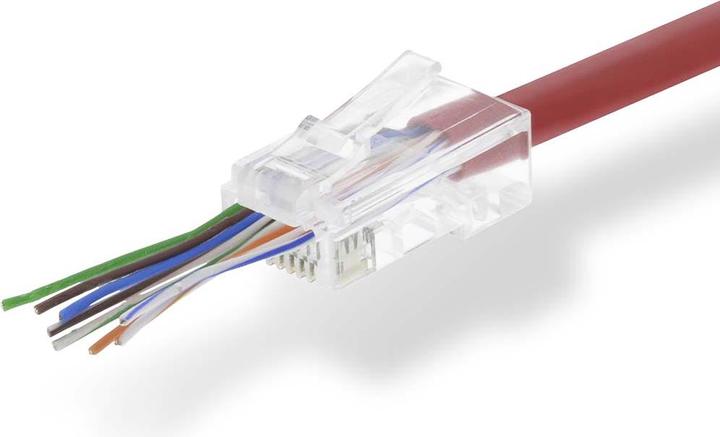 Productafbeelding Nedis RJ45 plug | RJ45 Doorvoer | Gestrand UTP CAT5 | Recht | Verguld | 10 stuks | PVC | T (UTP, CAT5e, 0.02 m)