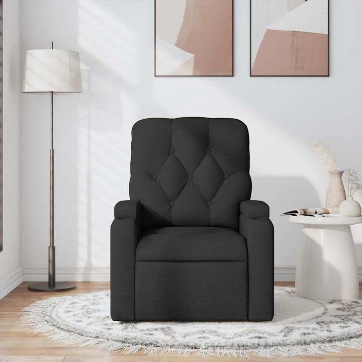 Immagine prodotto VidaXL Sedia da massaggio in tessuto nero,Colore: Nero,Materiale: Tessuto