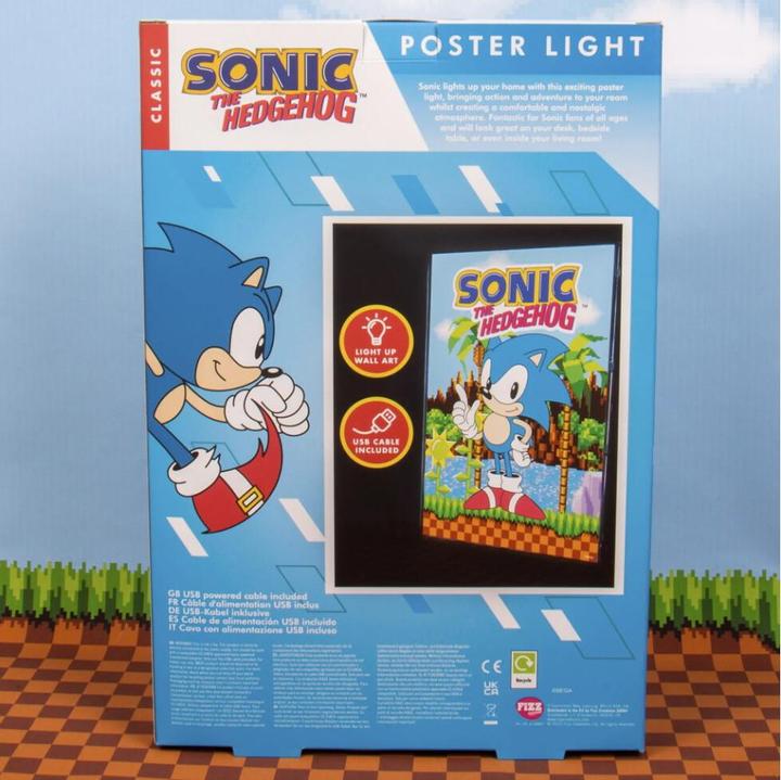 Produktbild Fizz Creations Sonic the Hedgehog Poster mit Leuchtfunktion (21 x 30 cm)