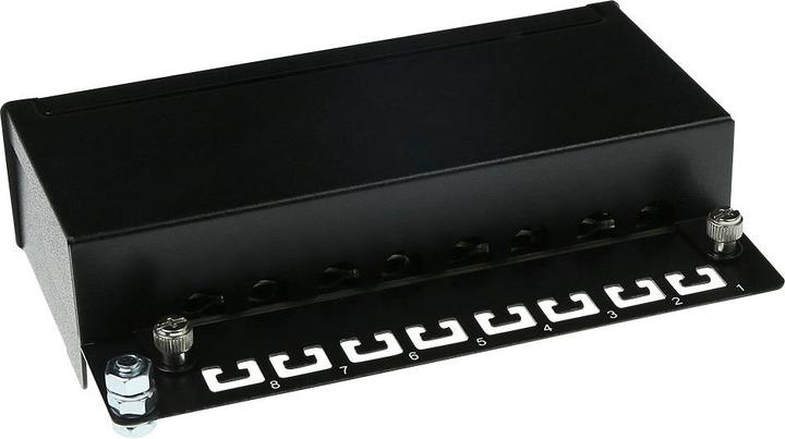 Actual product image Surface mounted box shielded 8 ports CAT6A. Type: CAT6A Mountbox c6a 8 prt shielded