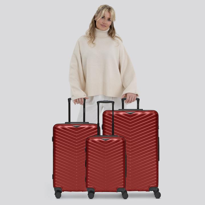 Actual product image Redolz Essentials 18 4-wheel suitcase set 3-piece with stretch fold (226 l, XL (from 140l))