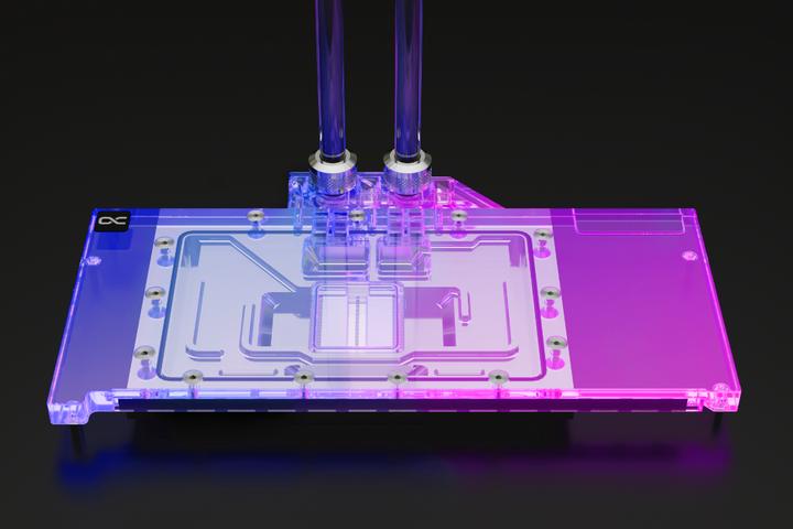 Image du produit Alphacool Bloc de glace Aurora Acrylique RX 7900XTX/XT Taichi/Phantom avec backplate