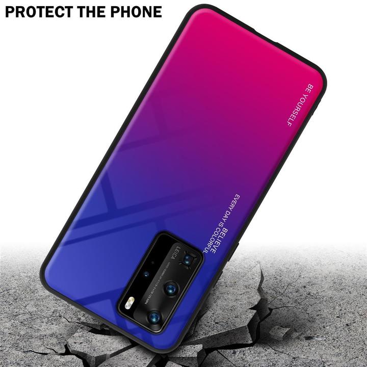 Actual product image Cadorabo TPU 2 colors glass cover (Huawei P40 Pro+)