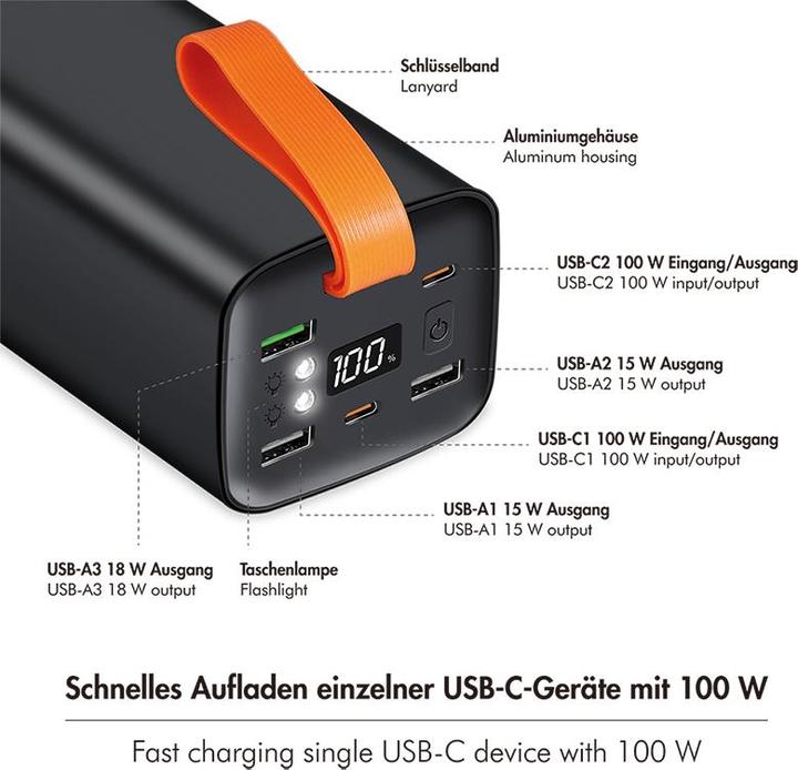 Produktbild LogiLink PA0351 (50000 mAh, 100 W, 100 Wh)