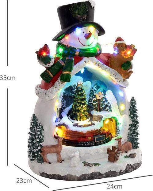 Image du produit Swisshandel24 Weihnachtsdorf mit LED-Leuchtung 24 cm Weihnachtsstadt mit Musik Mehrfarbig