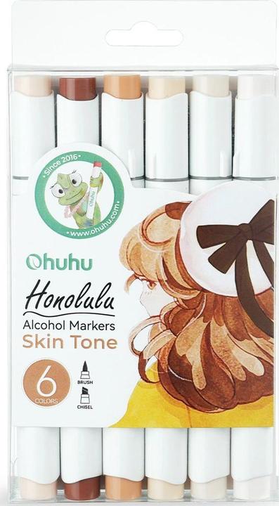 Image du produit Ohuhu Marqueurs d'art Honolulu (Couleurs de peau, 6 x)