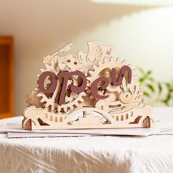 Image du produit Robotime Bausatz Open Closed Schild, Modell Art: Dekoration