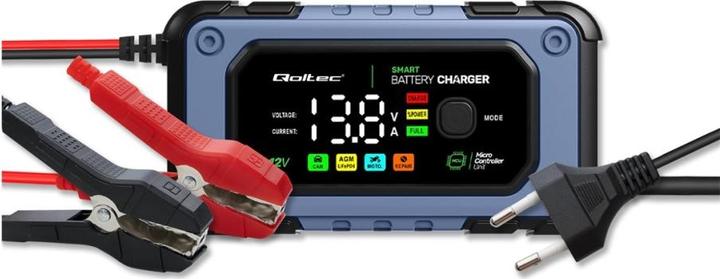 Actual product image Qoltec Battery charger with repair function, 12V, 7A (12V, 7 A)