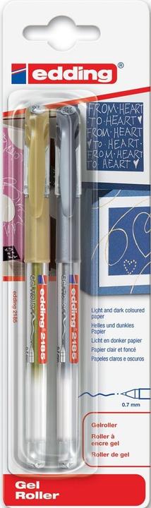 Produktbild Edding Gel Roller Blister 496155 (Gold, Silber, 2 x)