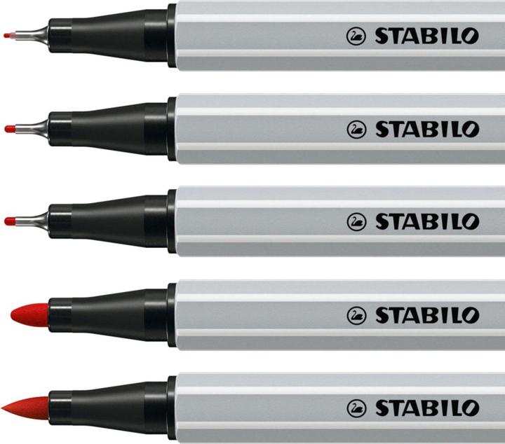 Actual product image STABILO Feutre à pointe fine Creative Tips Arty (Crimson, Yellow, Ultramarine, Black, Light grey, Green, 30 x)
