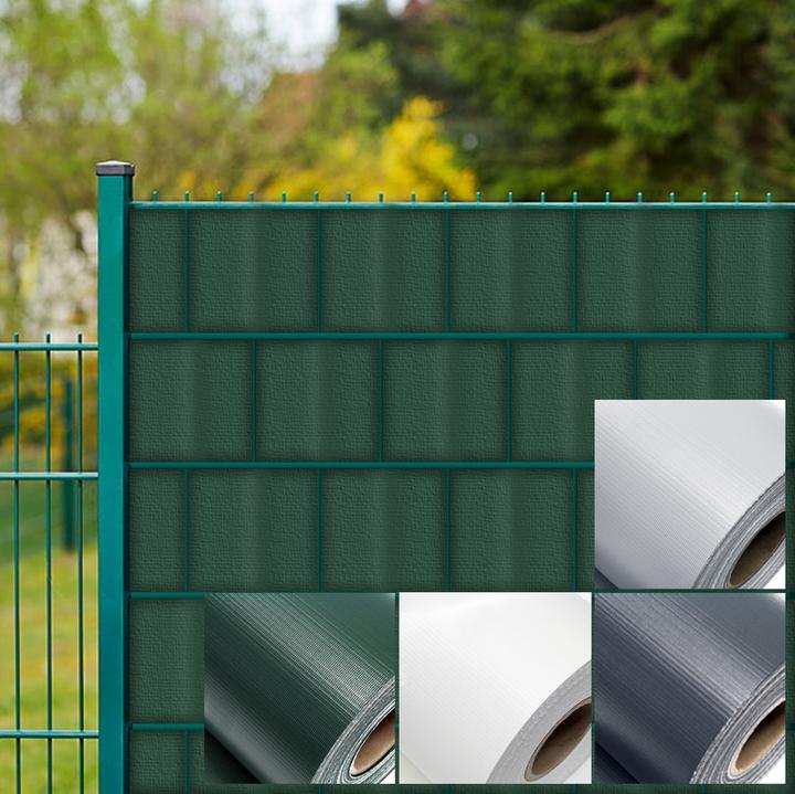 Produktbild Wiltec Sichtschutz Streifen 35mx19cm PVC 450g/m² 20 Clips Zaunfolie (3500 cm)