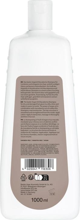 Produktbild Basler Arganöl Macadamia Shampoo (1000 ml, Flüssiges Shampoo)