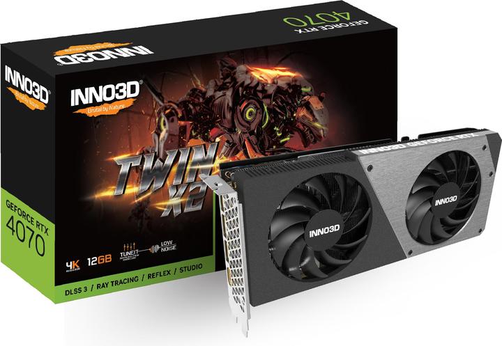 Actual product image Inno3D Geforce RTX 4070 Twin X2 (12 GB)