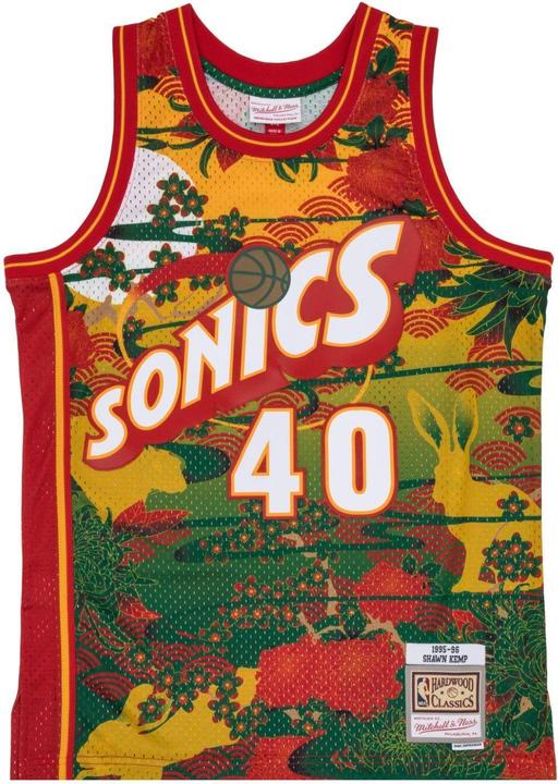 Mitchell & Ness Swingman Mesh Jersey Seattle SuperSonics ASIAN Kemp - M (M)
