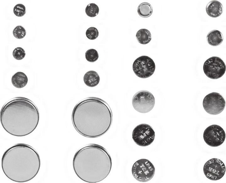Actual product image Benson Lithium button cell battery set, 24 pieces, 10 types (24 pcs., A10, 4LR44, CR2025, AG4, CR2032, AG12, CR2016, LR41, AG1)