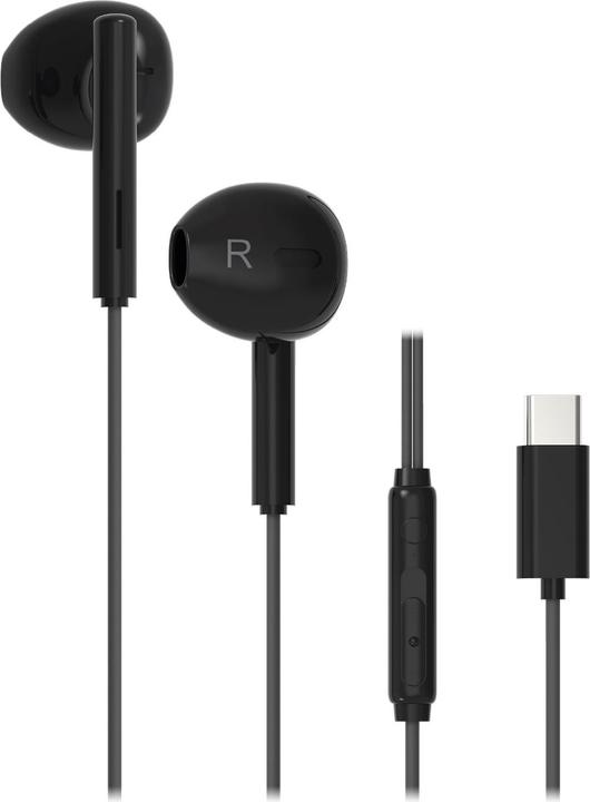 Produktbild Vivanco USB-C Capsule In-Ear Stereo Headset, schwarz, kabelgebunden inkl. Fernbedienung (Kabelgebunden)