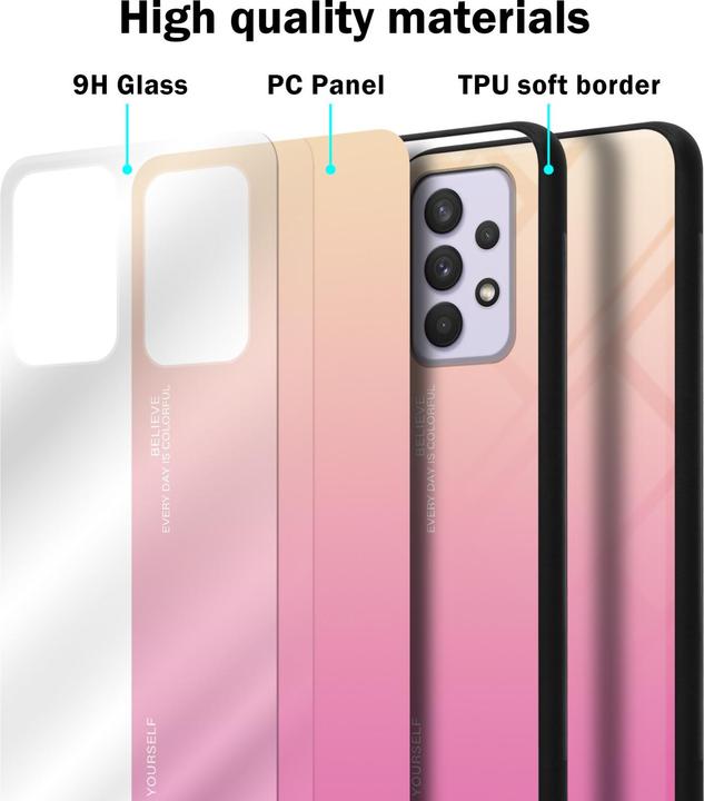 Productafbeelding Cadorabo TPU 2 Kleuren Glazen Hoesje (Samsung Galaxy A33 5G)