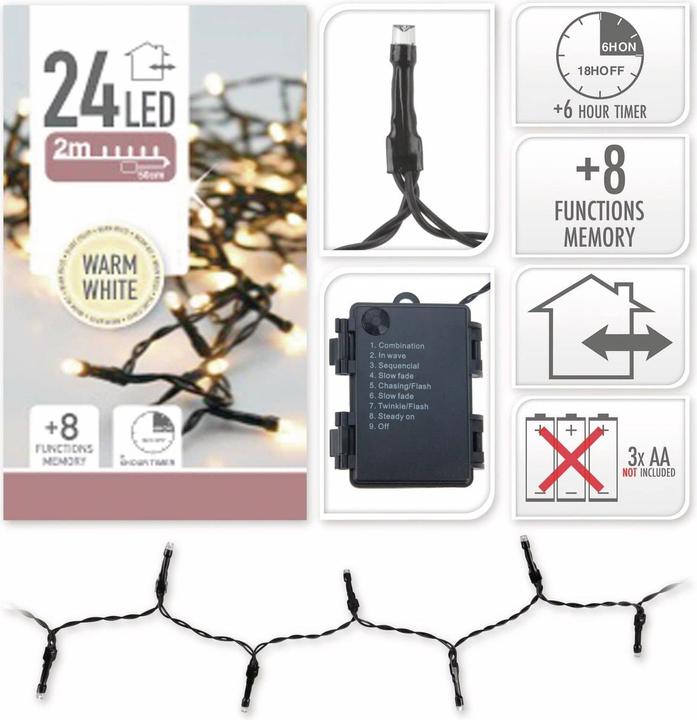 Actual product image FT String of lights 24 LED, warm white (1.80 m)