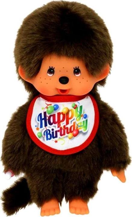 Monchhichi Junge mit Lätzchen Happy Birthday (20 cm)