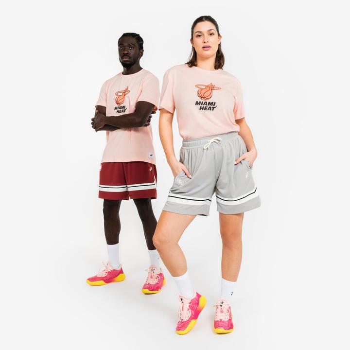 Actual product image Tarmak Men's/Women's Basketball Shorts SH 900 AD NBA - Red Burgundy (L)