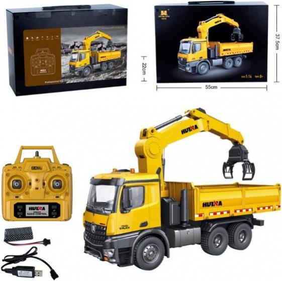 Produktbild Huina Kipplader mit Kran, Holz und Schrottgreifer (RTR Ready-to-Run)