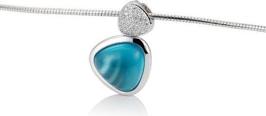 Breuning ANHÄNGER - ED.TOP.DUNKEL (SWISS BLUE)/Brill. 0,231 Ct. H/si (750/18 K Gold)
