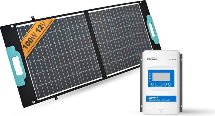 Enjoy solar Pannello solare pieghevole Gaia - Set 100W/12V (100 W, 3.40 kg)