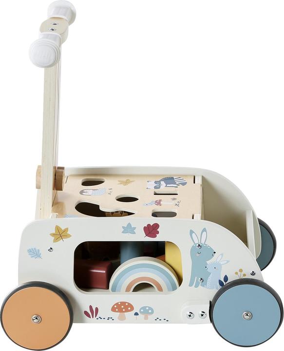 Image du produit Vertbaudet Poussette d'apprentissage 2 en 1 pour bébé AMIS DE LA FORÊT en bois FSC®.