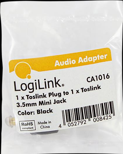 Image du produit LogiLink Adaptateur Toslink (Adaptateur jack)