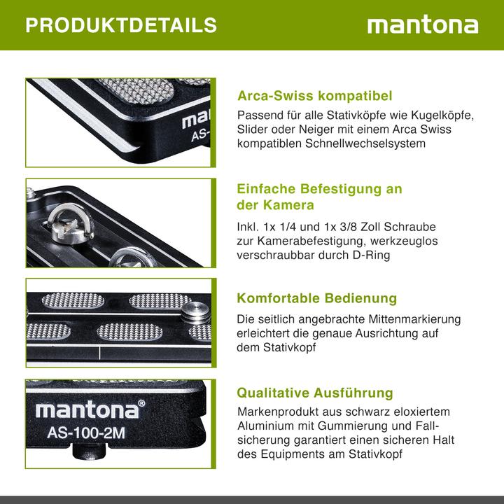 Productafbeelding mantona AS-100-2M (Statief snelkoppelingsplaat)