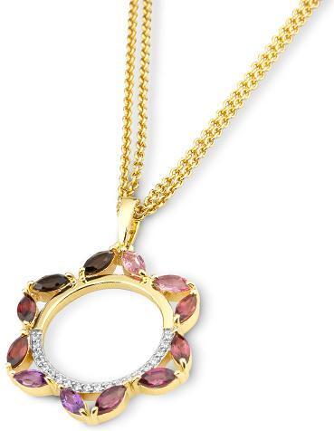 Breuning ANHÄNGER - AMETH./RO.TURM./BRILL. 0,13 Ct. H/si (585, - Gold)