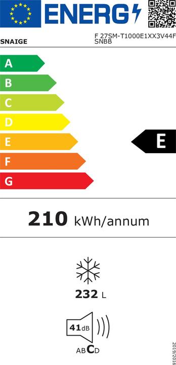 Energie-Label Snaige Snowflake F27SM-T1000E (Freistehend, 232 l)