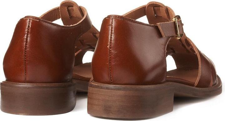 Actual product image La Redoute Collections Leather sandals with a flat heel (39)
