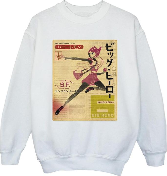 Disney Big Hero 6 Baymax Honey Lemon Newspaper Sweatshirt Mädchen