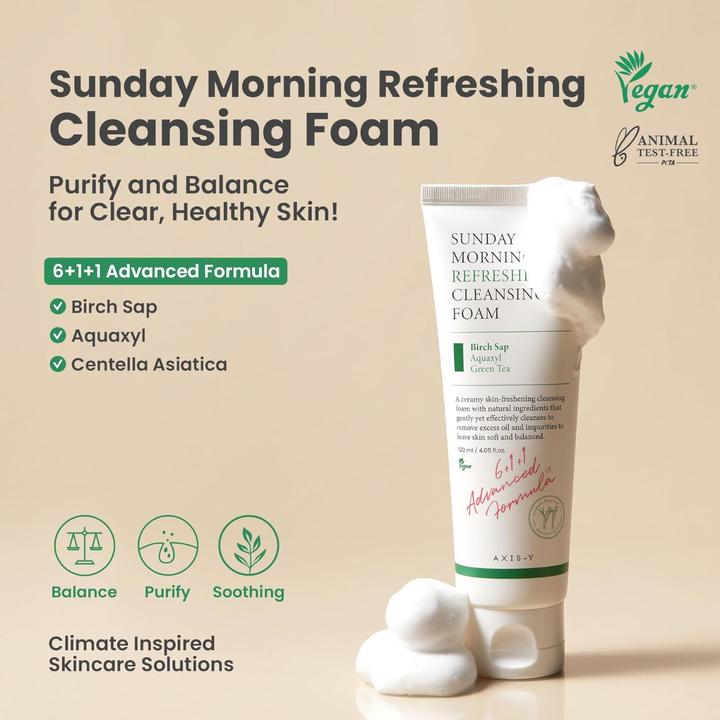 Image du produit Axis-Y 6+1+1 - Mousse nettoyante rafraîchissante Sunday Morning (Chiffons de nettoyage, 120 ml)