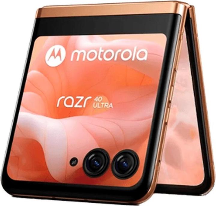 Actual product image Motorola Razr 40 Ultra Orange (256 GB, Peach Fuzz, 6.90", SIM + eSIM, 12.58 Mpx, 5G)