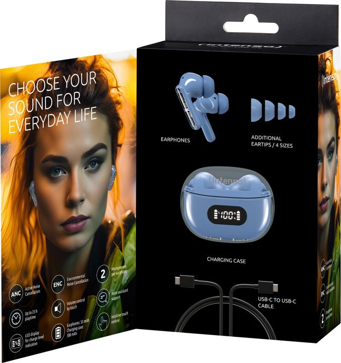 Produktbild Intenso Buds Plus T315AE (ANC, 7.50 h, Kabellos)
