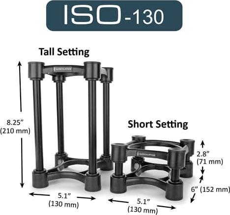 Actual product image Isoacoustics ISO-130 (1 pair, Stand, Height-adjustable, Tiltable)