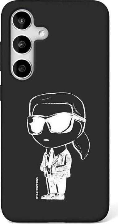 Actual product image Karl Lagerfeld Etui Silicone Graffiti Ikonik Printed Logo MagSafe Samsung Galaxy S25 czarny (Samsung Galaxy S25)