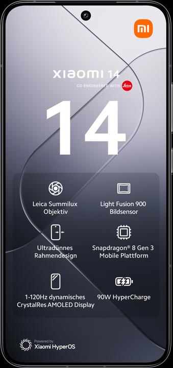 Immagine prodotto Xiaomi 14 con lo scooter elettrico 4 Lite (512 GB, Nero, 6.36", Doppia SIM, 50 Mpx, 5G)